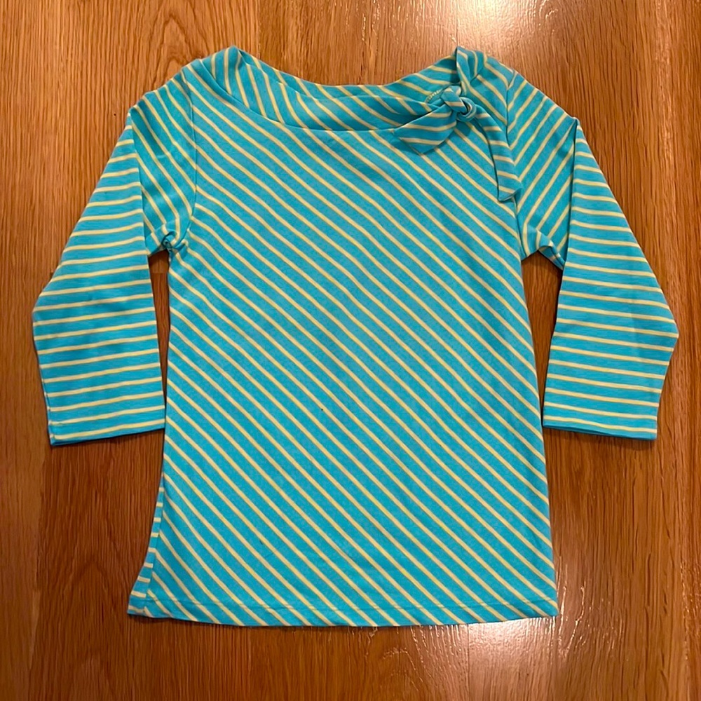 Blue and Yellow Stripe Blouse